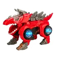 Dinossauro Robô que Anda com Luz e Som Brinquedo Infantil Interativo Radical bate e volta presente