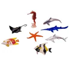cartela animais miniatura brinquedo infantil coleção fundo do mar festa lembrancinha prenda
