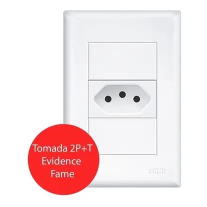 Tomada 10a 4x2 Completa Evidence Branco Fame