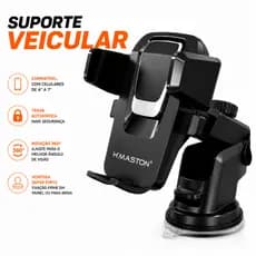 H'Maston CJ-02 Suporte DE Celular Veicular Para Carro Universal 360° Trava Automática Ajustável