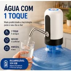 Bomba Elétrica Para Galão Recarregável Universal