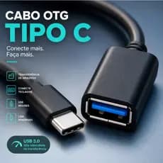 Cabo OTG Tipo C USB 3.0 5Gbps Adaptador USB-C para Pendrive Mouse Teclado Controle