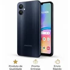 Celular Samsung Galaxy A06 Novo Tela 6.7” Câmera Dupla Bateria 5000mAh (COM PELICULA E CAPINHA DE BRINDE GRATIS)