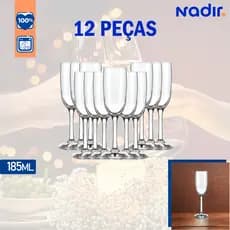 12 Taça Royal Para Champanhe 185ml Nadir Figueiredo