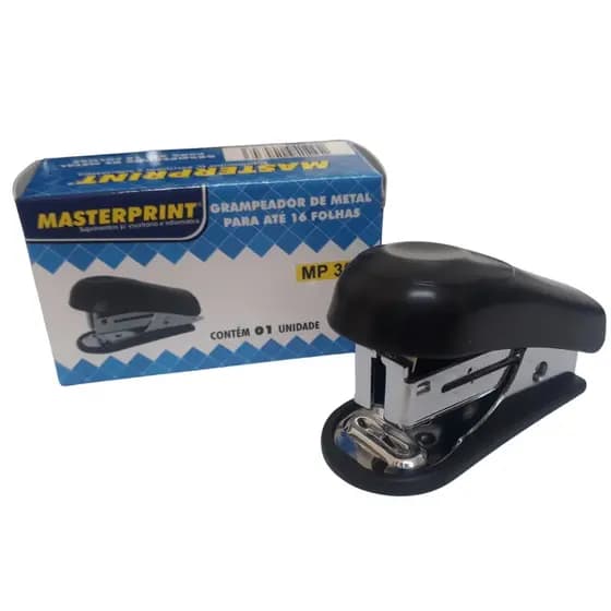 Mini Grampeador 26/6 5,5 cm Grampeador Pequeno MASTERPRINT Material Escolar/Papelaria