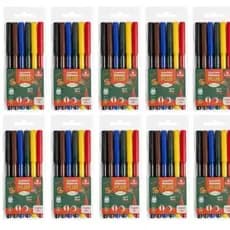 Kit Canetinha Hidrocor 6 Cores Lavável Infantil Escolar Estojo Lembrancinha Festa