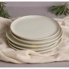 Kit 6 Pratos Raso Moderno 100% Porcelana 27 cm