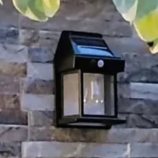 KIt 4 Arandela Solar Luminária decorativa jardim piscina à prova dágua sensor movimento fotocélula