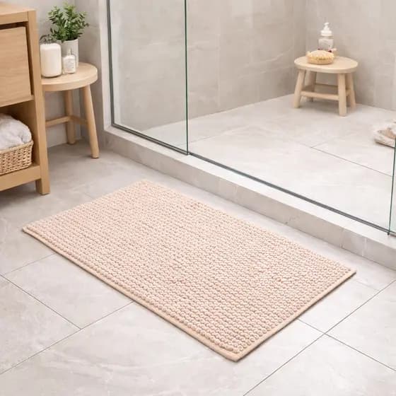 Kit Tapete de Banheiro Macio Bolinha 40x60 Secagem Rápida