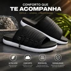 Slide Casual Estilo Verão Chinelo Slide Confortável Masculino