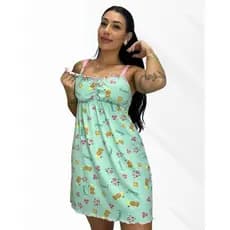 Camisola Amamentação Estampada Abotoar Alcinha Confortável Pós Parto Gestante Suede Microfibra