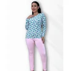 Pijama Adulto Longo Suede Inverno Punho Microfibra Estampado Linha Noite Confortável Moda Evangelica