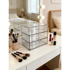 Organizador Multifuncional De 4 Camadas Caixa De Armazenamento De Cosméticos Gaveta Acrílica Transparente