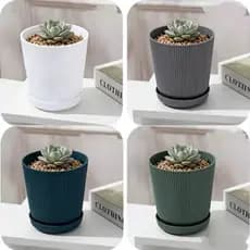 1/3/5 pcs Vaso de flor Cachepô  Decorativo com bandeja Plastico