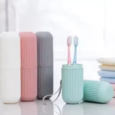 1/2 PCS Estojo PORTA ESCOVAS DE DENTES Portátil para Escova e Pasta de Dente com Alça de Transporte