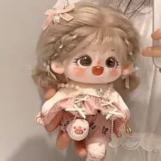 【Roupas de estilo aleatório】Boneca de algodão roupas de menina boneca de pelúcia 20cm boneca fofa barata boneca nua Orig