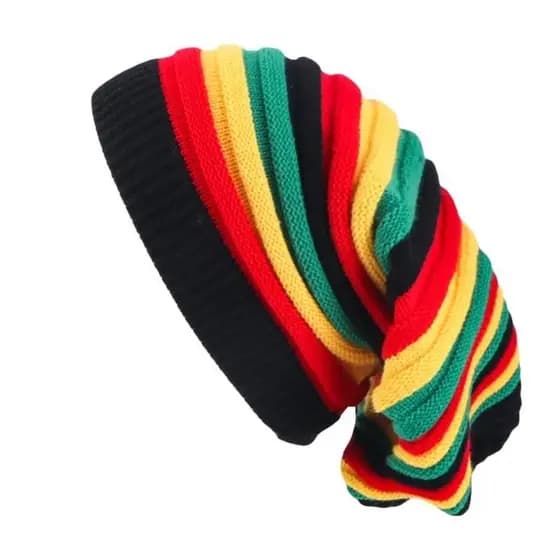 Gorro De Malha Masculino CapJamaica Arco-Íris Listrado Gorros Chapéus Inverno Quente Hip Hop Punk Reggae Crânio Chapéu R