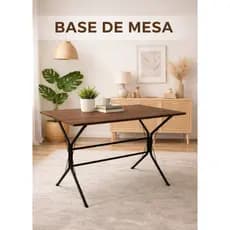 Base De Mesa Decorlidi Aço Reforçada Pé De Ferro Para Mesa Retangular 79x78cm