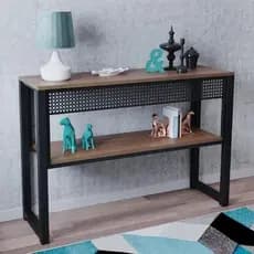 Estante Aparador De Chão Industrial Moderno Buffet Com 2 Prateleiras Luxo