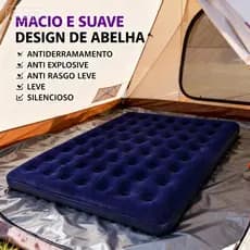 Cama dobrável Colchão Inflável Colchão de ar Colchão à Prova de umidade Design para favo de mel Macio e pele amigável