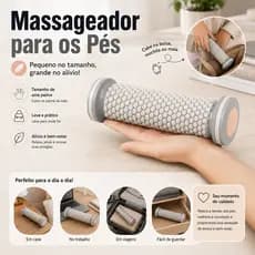 Rolo Massageador de Pés com Bola Massageadora Manual para Fáscia Plantar Relaxamento Muscular Alívio da Dor Portátil