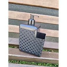 Porta Detergente e Esponja com Bico Dosador  600 ml Preto Rattan Arqplast