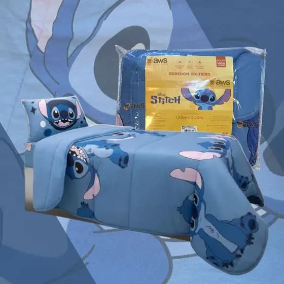Edredom Stitch Solteiro Disney Big