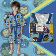 Roupão Atoalhado Banho Infantil Homem Aranha Spidey Juvenil  Aveludado Natação Praia Piscina Lepper