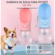Garrafa De Água Bebedouro Pet Passeio Portátil 500ml para Cachorro e Gato