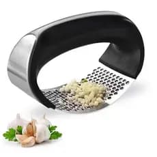 Amassador Triturador de Alho Manual Inox Tipo Gangorra Prático Rápido Sem Sujeira Cozinha Premium