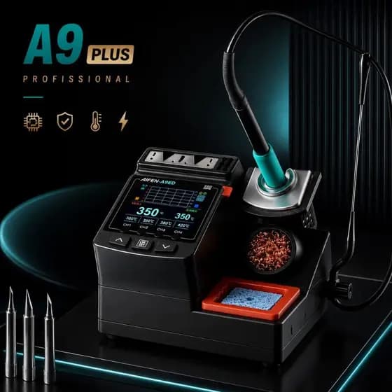Estação de Solda Aifen A9ED 180W Digital C115 C210 C245 Bivolt 110V 220V Aquecimento Rápido