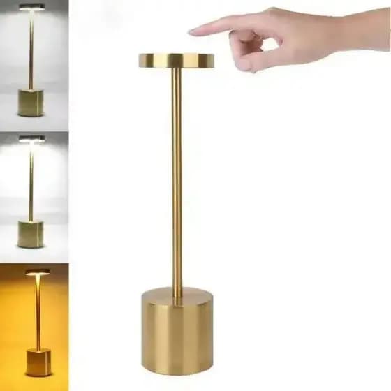 Luminária De Mesa Com Toque Recarregável LED Moderna Abajur Restaurante USB Para Leitura COD