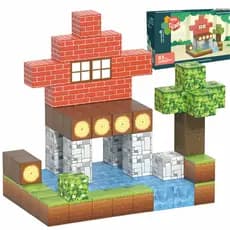 Blocos Magnéticos de Montar C/ 48, 85 ou 154 Peças Criatividade Brinquedo Infantil Raciocínio Lógico