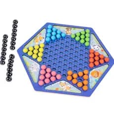 Jogo Magnético 2 em 1 Xadrez e Damas C/ 20 Esferas e 60 Bolinhas Brinquedo Raciocínio Infantil