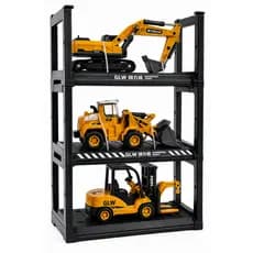 Kit 3 Veículos de Construção/Obra com Fricção Trator Pá E Empilhadeira Brinquedo Infantil Ou Coleção