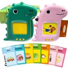 Pronúncia Máquina Cartões Aprendizagem Tradutor Inglês Português Educacional Oral Criança Dinossauro