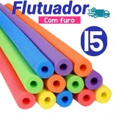 Kit 15 Boias Flutuador Macarrão Espaguete Para Piscina Praia Flutuador Cores Sortidas
