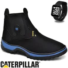 Botina Bota Caterpillar Masculina Calce Facil + Relogio Digital