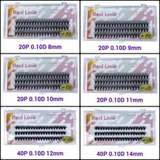 Extensão de Cílios Fio a Fio 0.07D 0.10D 8-14mm Mix Volume Pro -Cílios Tufinho Real Love