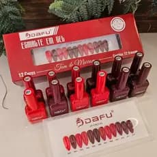 Esmalte em Gel Tons de Cereja Dafu Alta Pigmentação UV LED Brilho Intenso-DF-EM12-V1