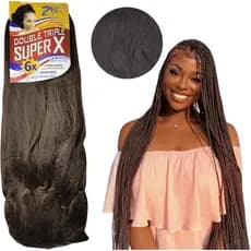 Cabelo Jumbo Super X Cor8 - 400g 60cm Sintético Kanekalon Para Tranças Afro Box Braids