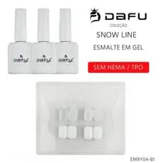 Esmalte em Gel Snow Line Branco Perolado Sem HEMA TPO UV LED 12ml Premium-EMRY04-B1