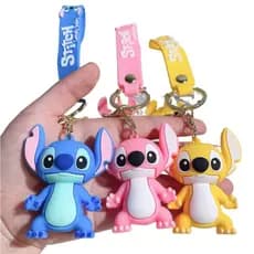 Chaveiro Stitch Fofo Chaveiro 3D Grande Emborrachado Colecionaveis Bolsas Mochilas