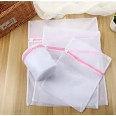 Saco Para Lavar Roupas Delicadas 30x40cm Com Zíper Protetor Lavadora Anti Enrosco
