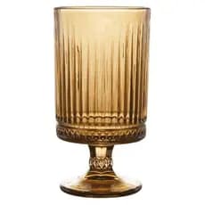 Vaso de Vidro Decorativo Esplendor Âmbar 10x18,7cm Decoração Enfeite de Mesa