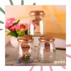 Kit 6 Potes De Vidro Com Tampa De Rolha P/ Condimentos ou Lembrancinha 100ml - 120ml ou 190ml