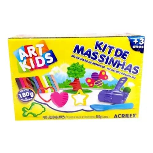 KIT MASSINHAS de modelar INFANTIL caixa 180g - Acrilex