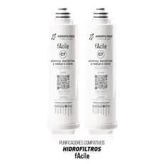 1 ou 2 Refis C7 Original Purificador de Água Hidrofiltros Facile Reduz Cloro e bebedouro de água