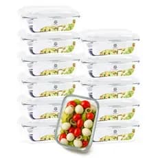 12 ou 6 Potes Herméticos Porta Mantimentos 1040ml Pote de Vidro Com Tampa Marmita de Vidro