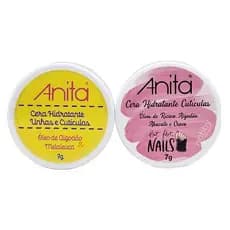 Kit 2 Cera Hidratante de Cutículas Tratamento Unhas Anita